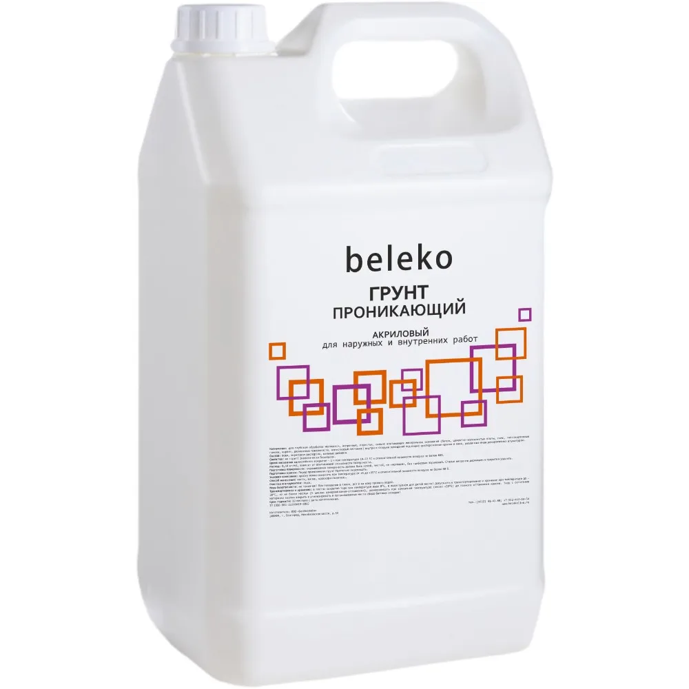 Грунт BelEco проникающий (для внешн./внутр.работ), 10кг (под.60шт)